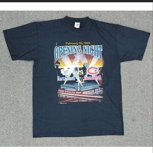 Vtg 1999 Bulletin NHL Opening Night Leafs vs Canadiens Tee XL NWT